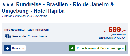 Dovolená Rio de Janeiro